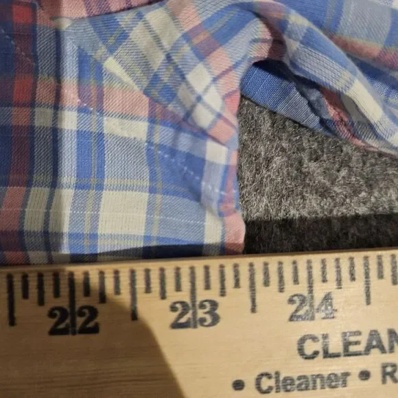 Vineyard Vines Murray Shirt Mens Large Blue Pink Yellow Plaid Button Down Cotton - Picture 7 of 8
